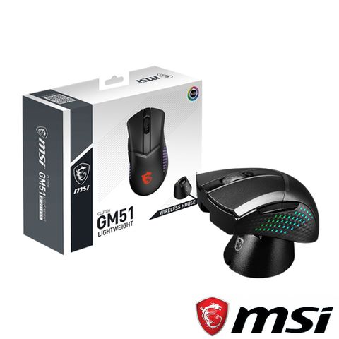 MSI 微星 CLUTCH GM51 LIGHTWEIGHT WIRELESS 無線電競滑鼠