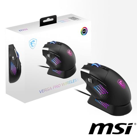 MSI微星 MSI VERSA PRO W + MOUSE DOCK PRO 旗艦三模電競滑鼠