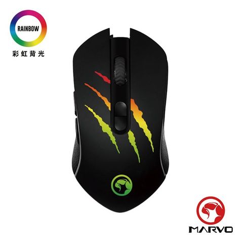 MARVO 魔蠍 M425G RGB電競滑鼠(黑)