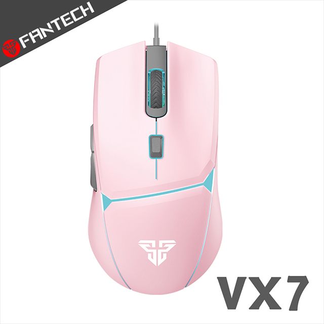 FANTECH  VX7 快客遊俠防滑手輕量型電競滑鼠(櫻花粉)