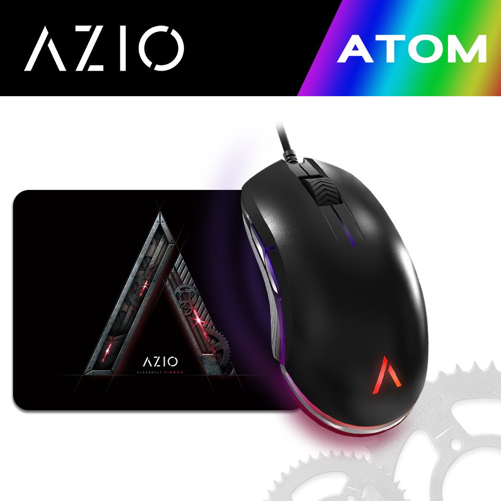 AZIO  ATOM RGB炫彩光弧電競滑鼠