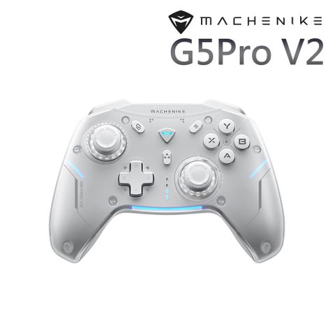 MACHENIKE G5Pro V2 RGB三模無線遊戲搖桿-白色標準版