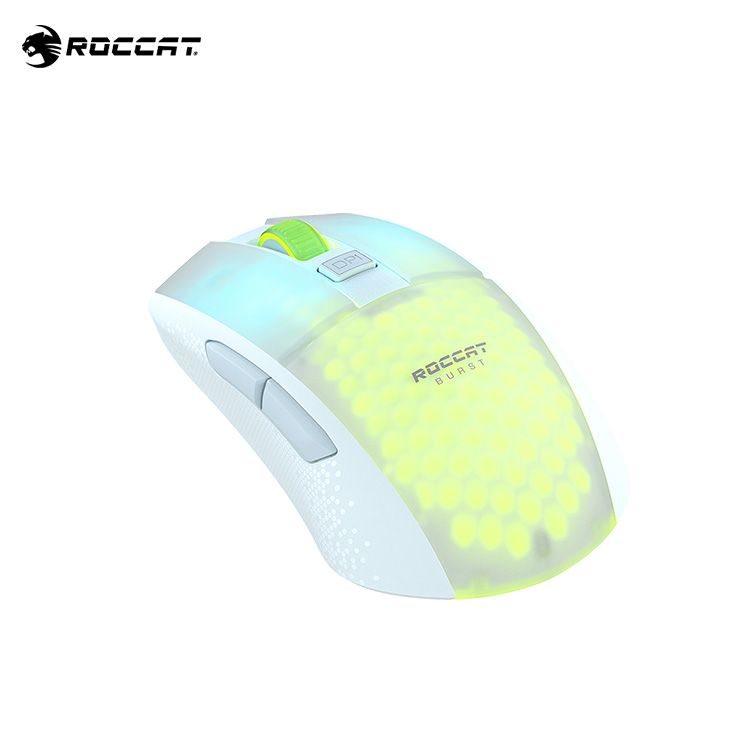 ROCCAT  Burst Pro Air 輕量光學對稱型電競滑鼠 白