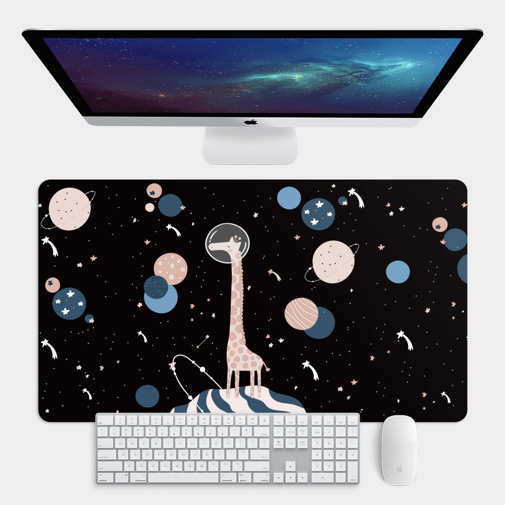 PIXOSTYLE 長頸鹿星空 大尺寸 電競滑鼠墊 餐墊 辦公桌墊