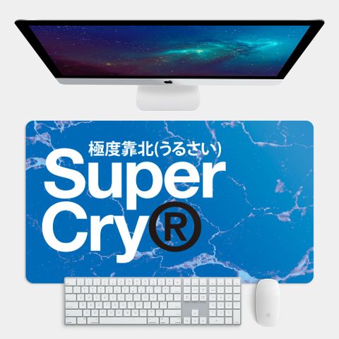 PIXOSTYLE SuperCry 極度靠北 大尺寸 電競滑鼠墊 餐墊 辦公桌墊