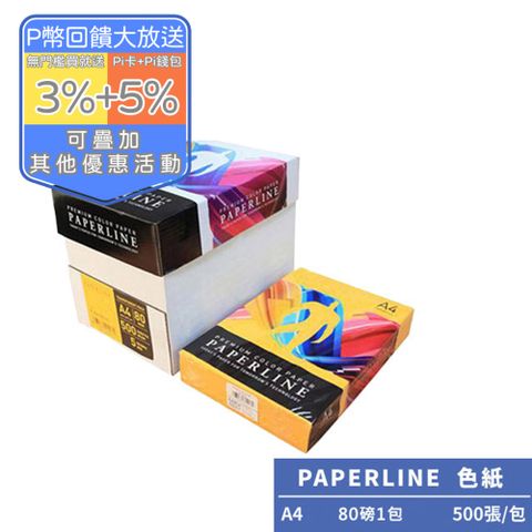 PAPERLINE金黃PL200彩色影印紙A4 80G(1包)亞洲最大紙漿製造商
