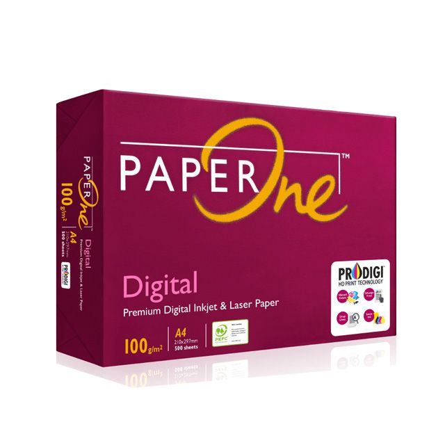 PaperOne  Digital 高解析彩印專業影印紙 A4 100G (4包/箱)