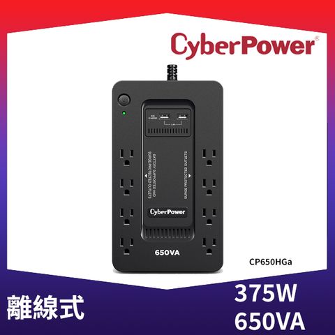 CyberPower 650VA 離線式不斷電系統(CP650HGa)