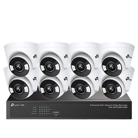 TP-LINK組合 VIGI NVR1008H-8MP 8路主機+VIGI C430 3MP 網路攝影機*8