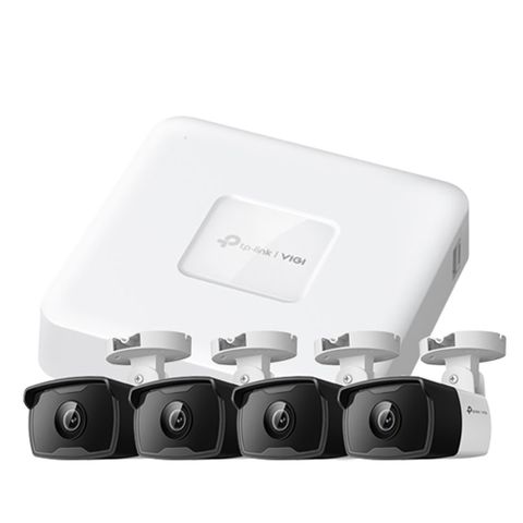 TP-LINK組合 VIGI NVR1104H-4P 4路主機+VIGI C320I 2MP 網路攝影機*4