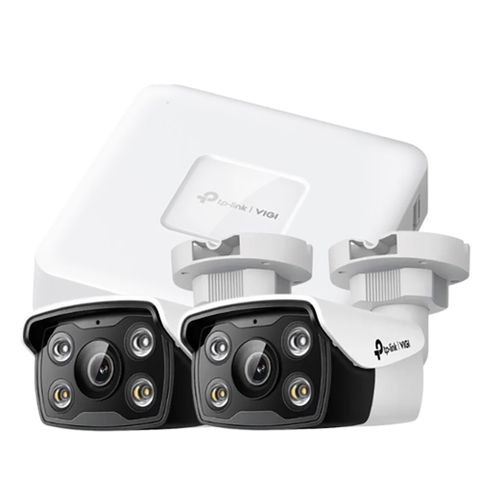TP-LINK組合 VIGI NVR1104H-4P 4路主機+VIGI C350 5MP 網路攝影機*2
