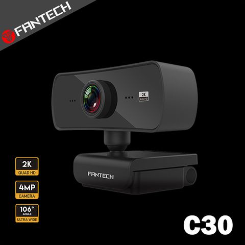 遠距教學必備!FANTECH C30 高畫質可旋轉式網路攝影機