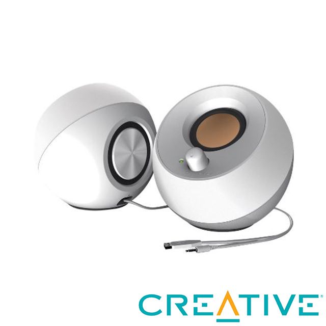 CREATIVE Pebble USB 2.0 桌上型喇叭(白) - PChome 24h購物