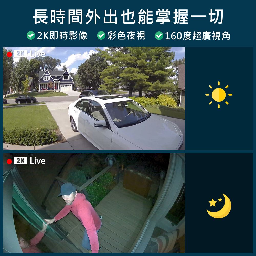  【Arlo攝影機超值組】Arlo Pro 5 2K雲端戶外防水網路攝影機雙鏡組VMC4260P+專用保護殼(黑)
