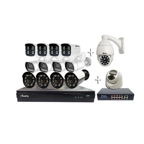 【宇晨I-Family】韓國製NVR主機 9路式監控錄影組 本組合僅主機+交換器 需自選購鏡頭