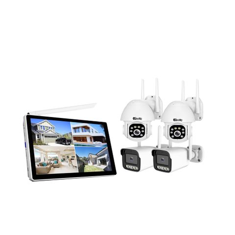 【宇晨I-Family】免施工 免設定 IF系列 無線監視套裝組 五百萬 八路式顯示屏主機+2槍機+2球機