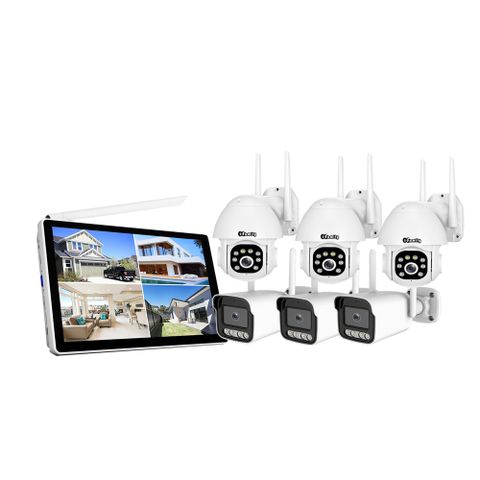 【宇晨I-Family】免施工 免設定 IF系列 無線監視套裝組 五百萬 八路式顯示屏主機+3槍機+3球機