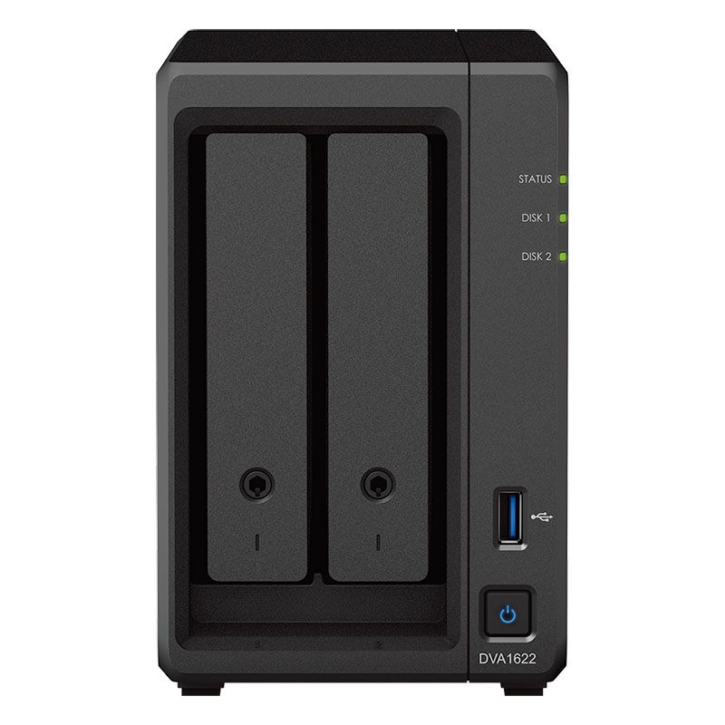 Synology 群暉 DVA1622 深度智慧影像監控系統+Foscam C5M(黑) FHD 500萬 無線網路攝影機