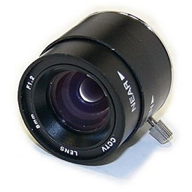  監視器攝影機 手動光圈 8mm/F1.2 鏡頭 CCTV 監視器鏡頭 CS Mount CS鏡頭 CS接口攝像機 DVR監控用品