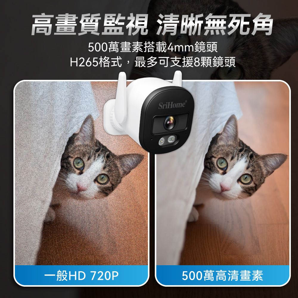  【固定式4顆+8TB硬碟】聆翔無線監控攝影機輕鬆上手簡易安裝! 2024年最新款500萬高畫質支援功能最齊全