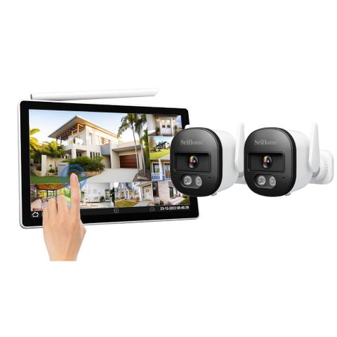 【固定2顆+1TB硬碟】聆翔NVR螢幕款無線監控攝影套裝 500萬像素 支援16TB 手機監控 智慧夜視