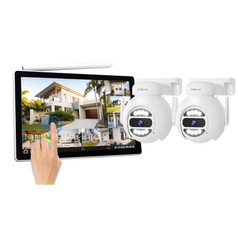 【球型2顆+1TB硬碟】聆翔NVR螢幕款無線監控攝影套裝 500萬像素 支援16TB 手機監控 智慧夜視