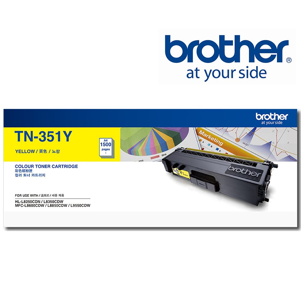 BROTHER 兄弟牌  黃色碳粉匣 TN-351Y