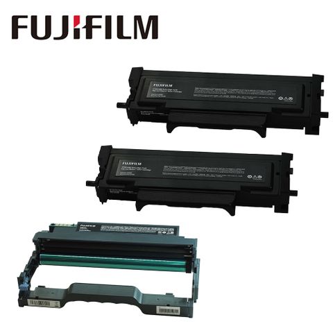 FUJIFILM 富士 原廠原裝 CT203482x2 高容量黑色碳粉匣(6K)+CT351281 感光鼓 (12K)