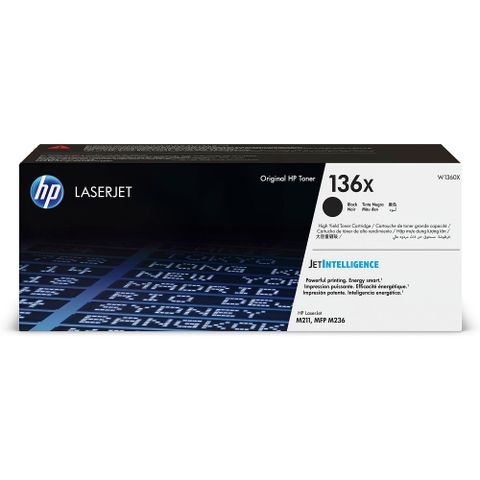 HP 惠普 136X LaserJet 黑色原廠碳粉匣(W1360X)