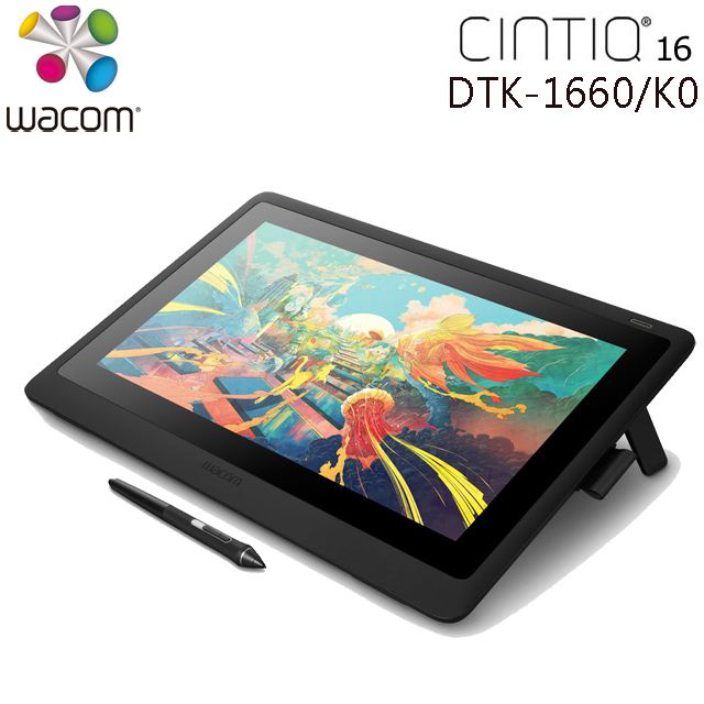 (福利品)Wacom Cintiq 16 專業液晶感壓繪圖板 (DTK-1660/K0)