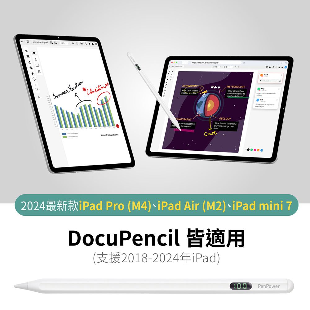 蒙恬  DocuPencil 手寫筆跡與標註好入手的iPad觸控筆