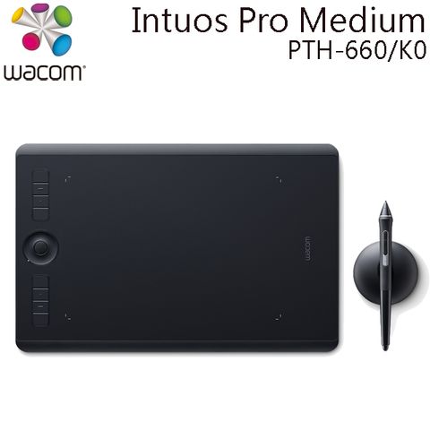 Wacom Intuos Pro Medium 創意觸控繪圖板(PTH-660/K0-C)