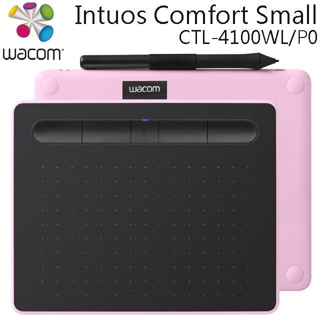 Wacom  Intuos Comfort Small 繪圖板 (藍牙版)(粉)CTL-4100WL/P0-C