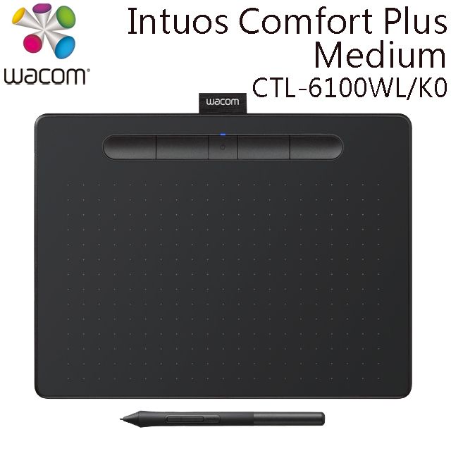 Wacom Intuos Comfort Plus Medium 繪圖板(藍牙版)(黑) - PChome 24h購物