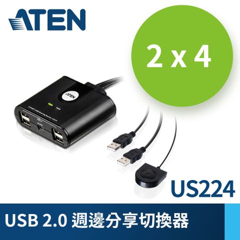 ATEN 2埠 USB 周邊分享裝置 (US224)