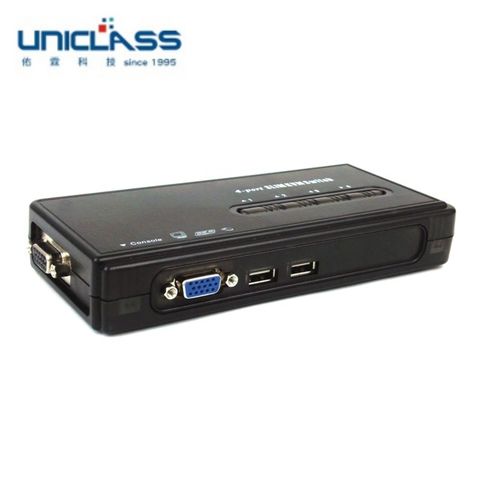 UNICLASS USB-SP04 4埠掌上薄型 VGA USB KVM 電腦切換器