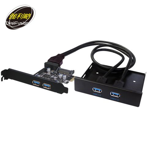 伽利略 PCI-E USB3.0 4 Port 擴充套件組(前2-19in+後2)  Reneses720201高效能晶片(NEC)