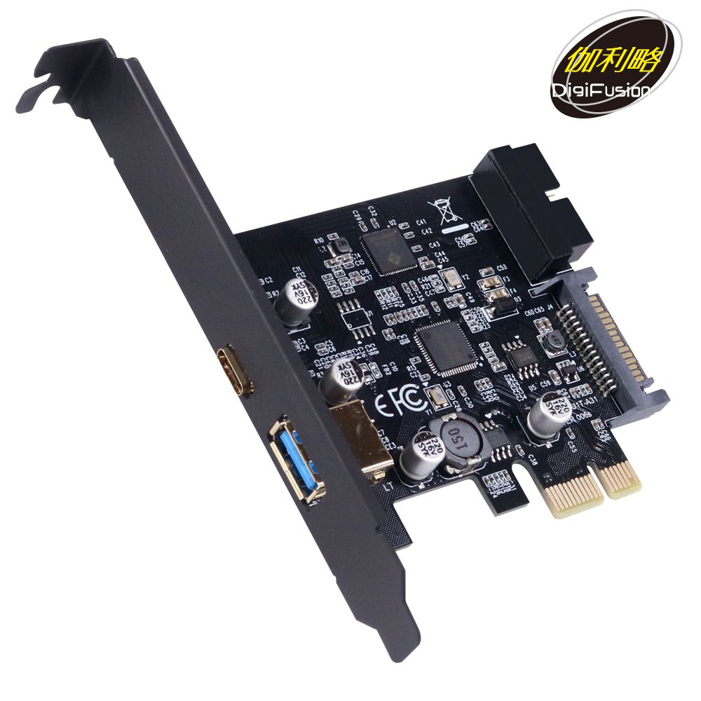 伽利略  PCI-E USB3.0 1A 1C +前置19 PIN 擴充卡