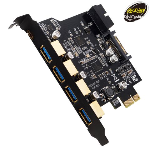 伽利略 PCI-E USB3.0 4+1C+2(前置) 7埠卡