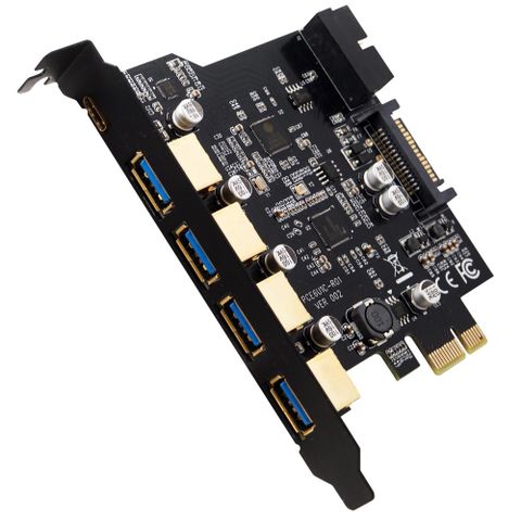 伽利略 PCI-E USB3.0 4+1C+2(前置) 7埠卡