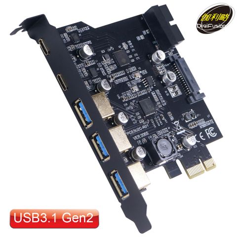 伽利略 PCI-E USB3.0 7埠擴充卡(3A+2C+前置2A)