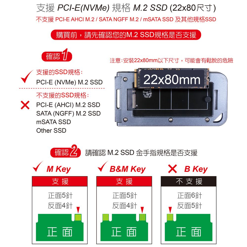 伽利略 USB3.2 Gen2 M.2雙規SSD 鋁合金硬碟座 (支援SSD轉接)