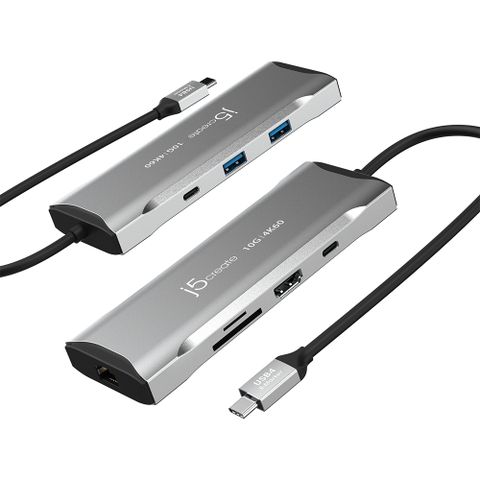 j5create USB Type-C 真4K60 HDMI / Gen2高速9合1多功能集線器Hub / SD4.0高速讀卡-JCD393