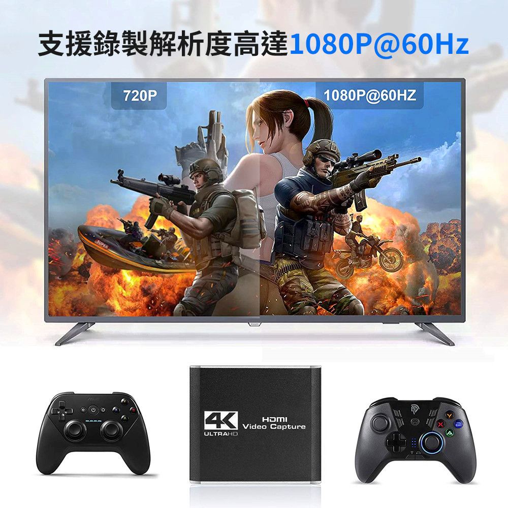 支援錄製解析度高達1080P@SUPER720P1080P@60HZ4ULTRAHDHDMIVideo Capture