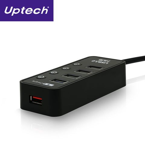 Uptech UH241C-B 4+1-Port USB3.0 Hub集線器 &lt;4組擴充USB 3.0 + 1組專用充電埠&gt;