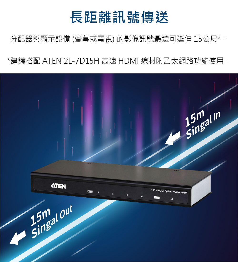 レビューで送料無料 あすつく対応 「直送」 A) ＡＴＥＮ Class VS184A 視訊分配器(HDBaseT ビデオ分配器 VS1814T, ＨＤＭＩ  ATEN ／ 視訊 １入力 HDBaseT ／ ４出力 4埠HDMI ／ ４Ｋ対応