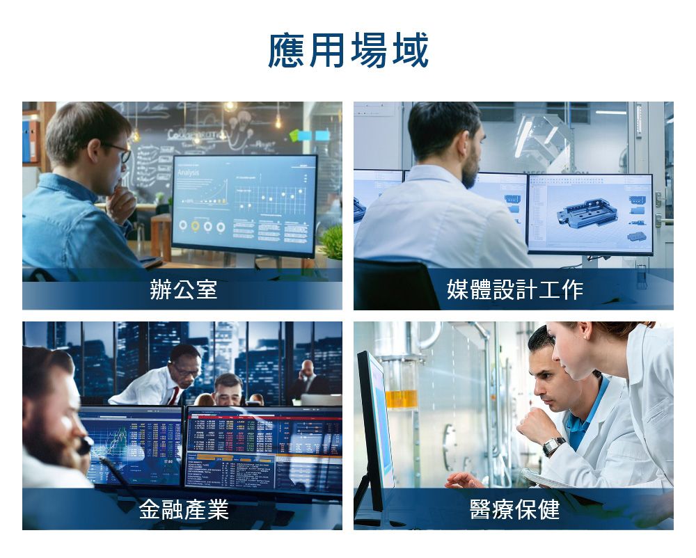 辦公室應用場域媒體設計工作金融產業醫療保健