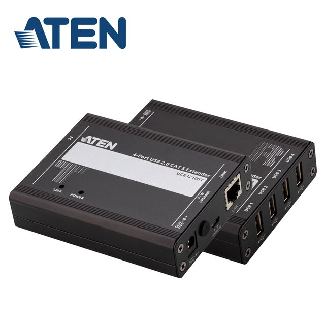 ATEN 宏正  4 埠 USB 2.0 CAT 5 延長器 (100公尺) - UCE32100