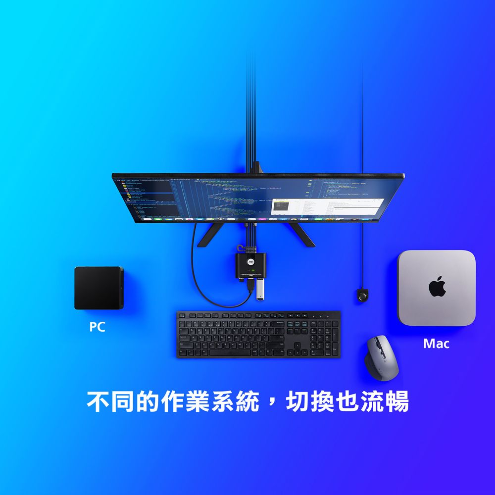 ATEN 宏正 2-Port USB FHD HDMI 帶線式KVM多電腦切換器(CS22HF)