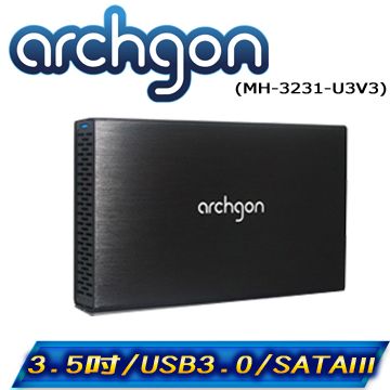 archgon 亞齊慷 USB 3.0 3.5吋SATA鋁合金硬碟外接盒 MH-3231-U3V3